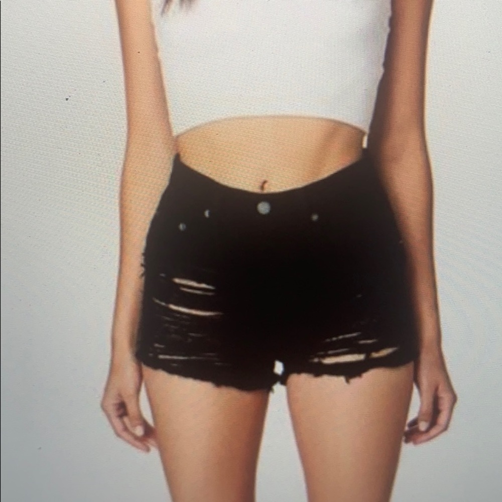 NWT Carmar denim black high waisted shorts
